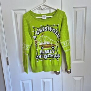 Griswold‎ Family Christmas green Christmas Vacation tacky sweater juniors 2XL